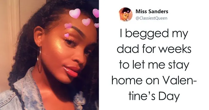 Dad Forces Daughter To Go To School On Valentines Day After She Begs Him Not To Go But It's For The Sweetest Reason