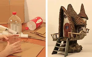 I Spent Only 3$ To Make This Fairy House Out Of Trash
