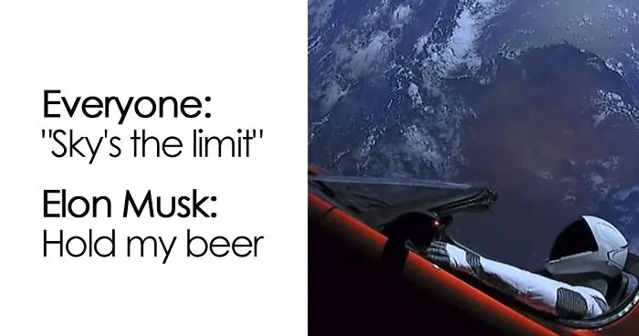47 Of The Funniest Reactions To Elon Musk Sending Tesla Car To Mars