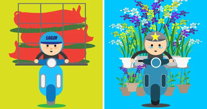 I Illustrate The Amazing Loads Of Motorbikes In Hanoi, Vietnam (Part 2)