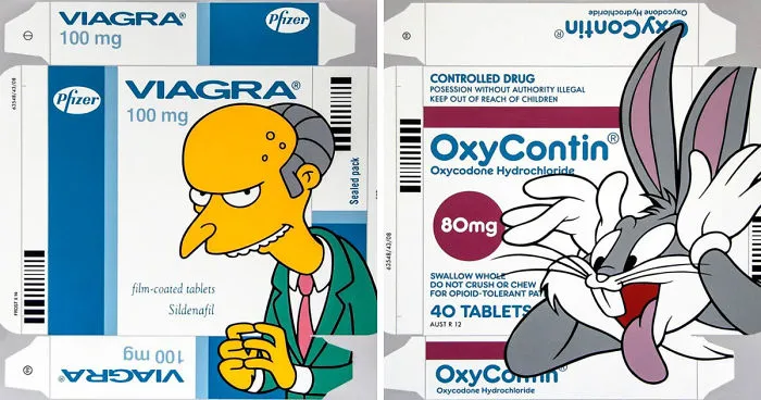 Australian Artist Associates Medicine With Popular Characters By Drawing Them On Packaging