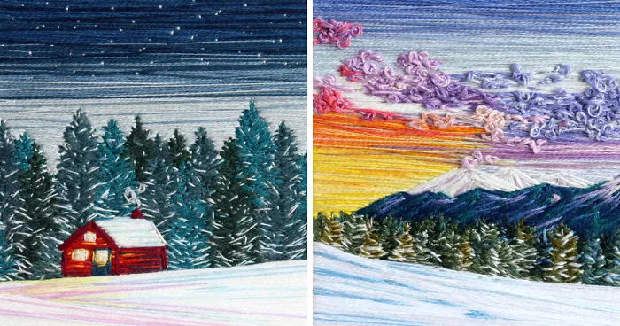 35 Colourful Landscapes That I Created Using Needle And Thread