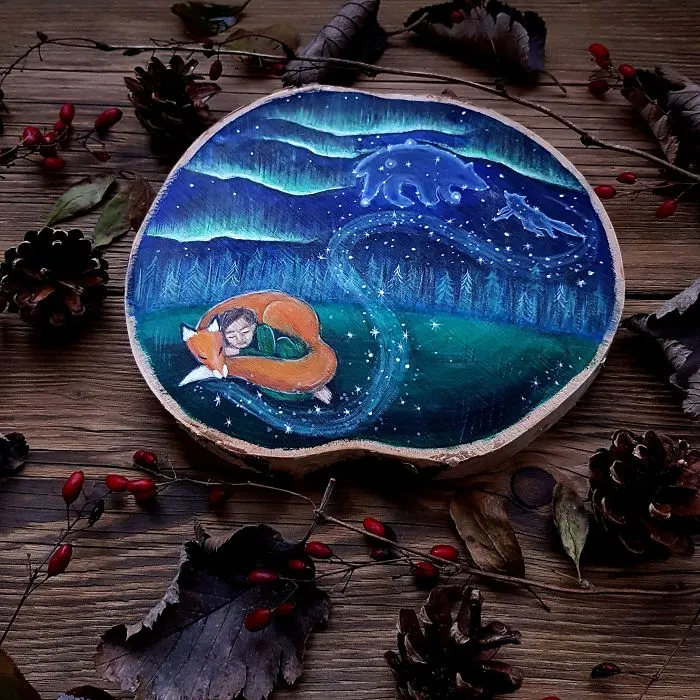 My 30 Magical Paintings On Wood That Are Inspired By Forests