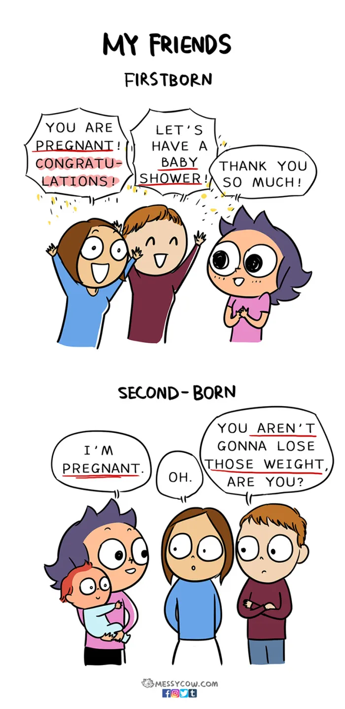 16 Hilariously Honest Comics Reveal The Difference Between Having The First Vs. Second Child