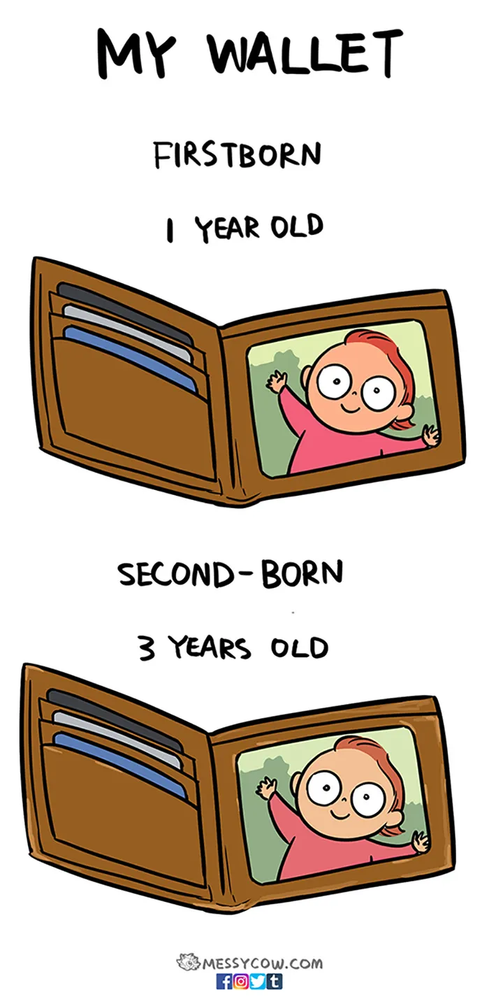 16 Hilariously Honest Comics Reveal The Difference Between Having The First Vs. Second Child