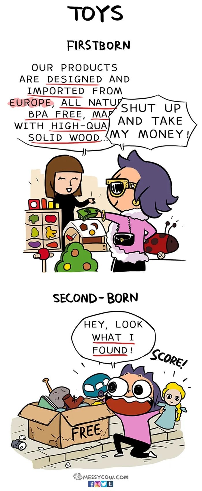 16 Hilariously Honest Comics Reveal The Difference Between Having The First Vs. Second Child
