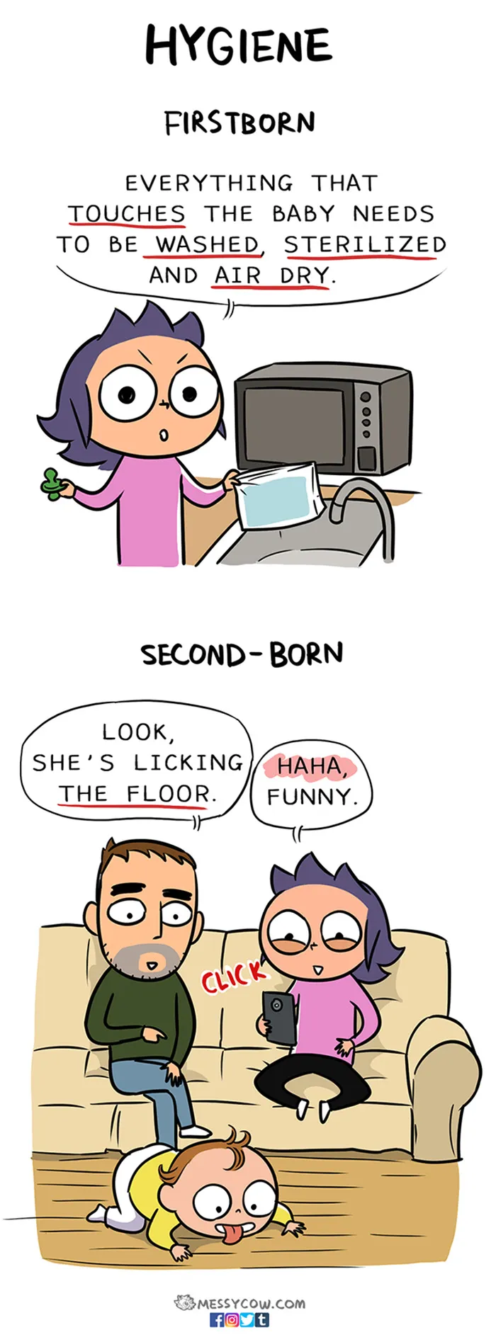 16 Hilariously Honest Comics Reveal The Difference Between Having The First Vs. Second Child