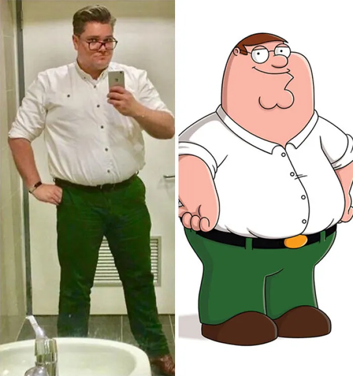 Mi amigo se dio cuenta de repente de que parecía Peter Griffin