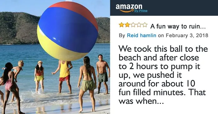 Internet Can't Stop Laughing At This Disappointed Customer's Review Of Giant Inflatable Ball On Amazon