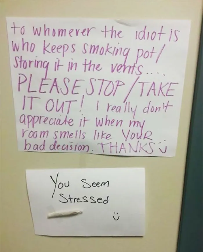 Friend Saw This On A Dorm Door. Which One Of You Did This?