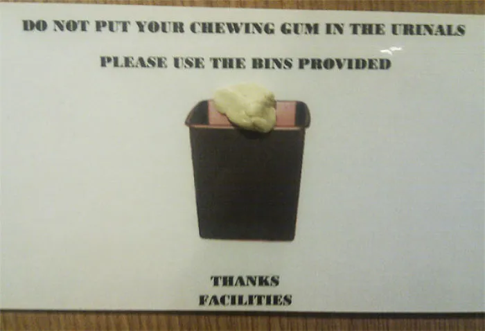 Saw This Above The Urinals In The Bathroom At Work This Morning