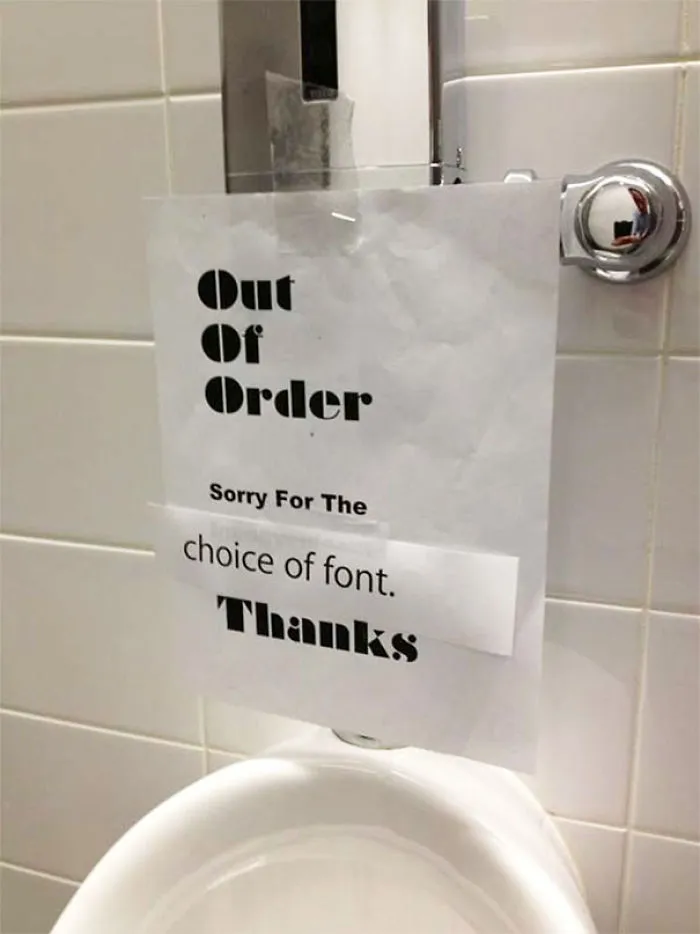 Sorry For The Choice Of Font
