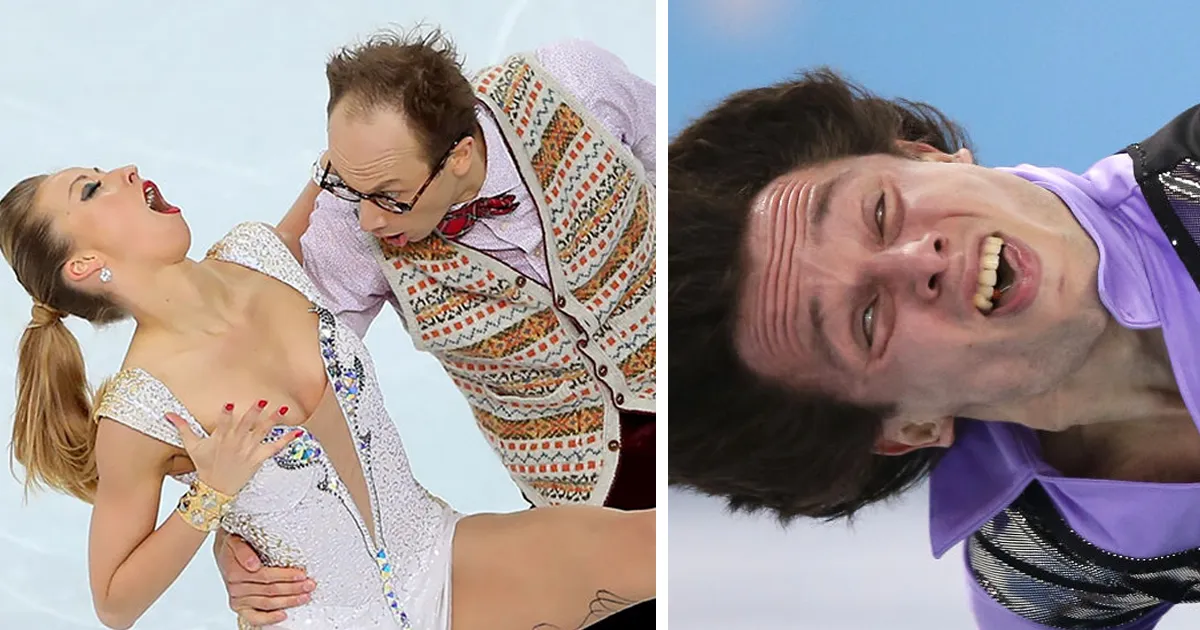 10+ Divertidas caras de patinadores olímpicos que muestran por qué no se deberían permitir cámaras en algunos deportes
