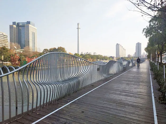 This Fence Is Shaped To Create Seating