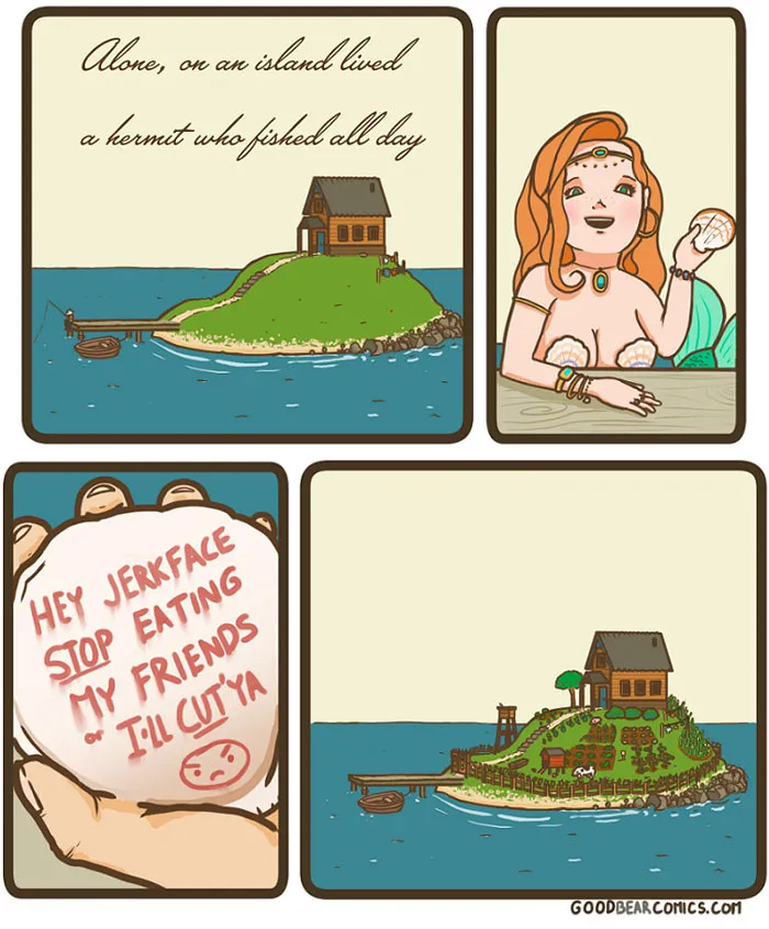 56 Brutally Hilarious 'Good Bear Comics' For People Who Like Dark Humor
