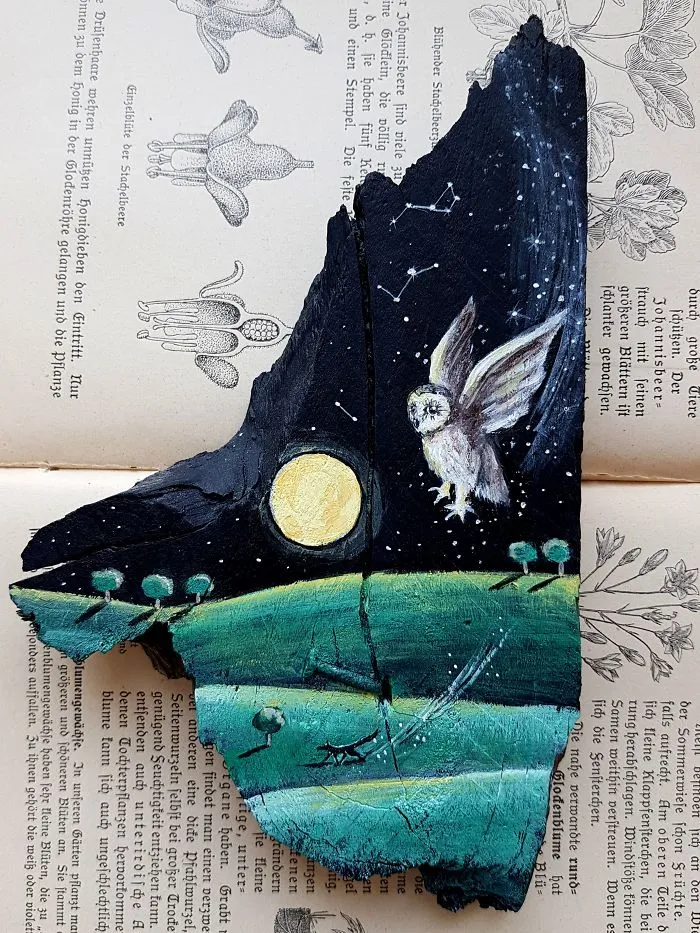My 30 Magical Paintings On Wood That Are Inspired By Forests
