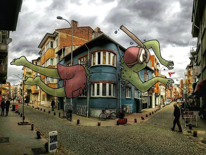 Lilliputs Series: I Draw Giants On Architectural Photos