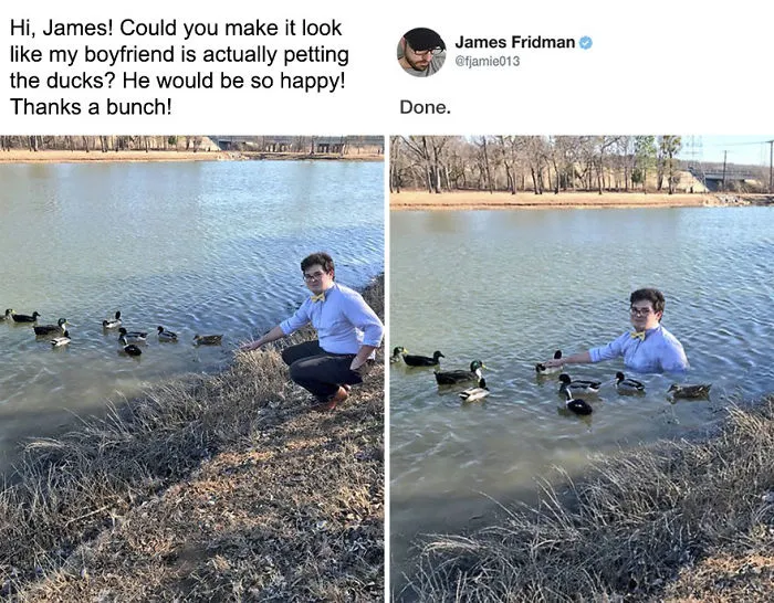 Photoshop Troll Who Takes Photo Requests Too Literally Strikes Again
