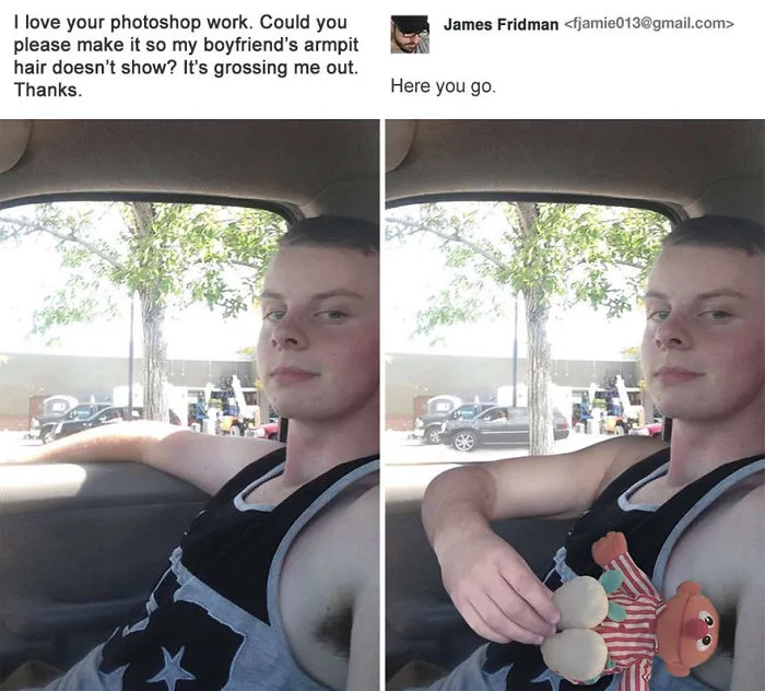Photoshop Troll Who Takes Photo Requests Too Literally Strikes Again
