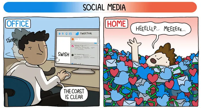 The Differences Of Working From Home Vs Working At An Office Hilariously Explained In 8 Comics