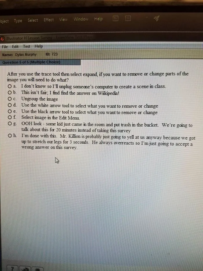 I Think The Teacher Is Sick Of The Our Class