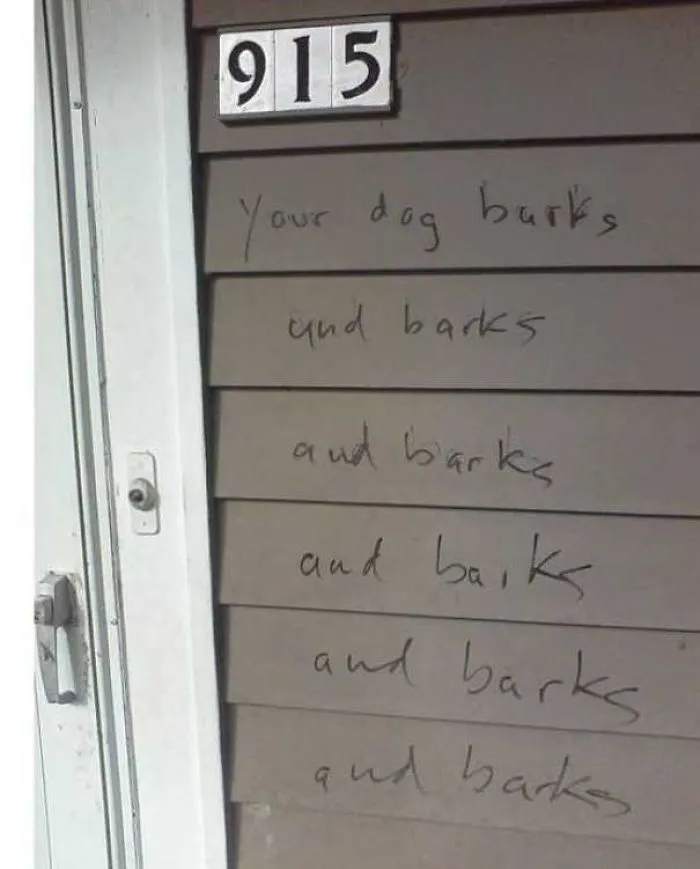 Tu perro ladra, y ladra, y ladra, y ladra...