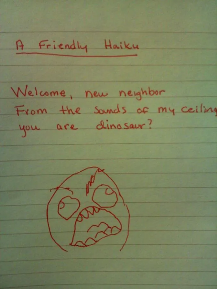 Dinosaur Neighbor Haiku