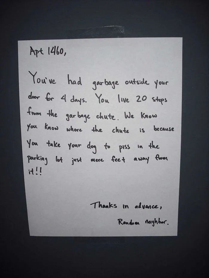 Thanks In Advance, Random Neighbor
