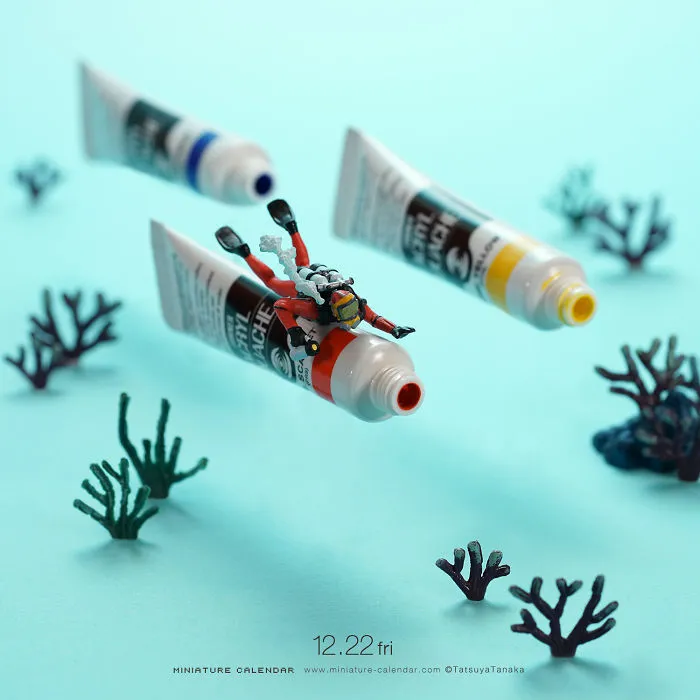 Japanese Artist, Tatsuya Tanaka, Has Been Making Tiny Scenes Every Single Day For Over Five Years And Here Are A Few Of My Favorites (Part 1)