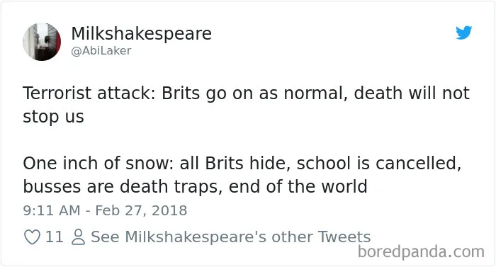 Internet Can't Stop Laughing At Brits Who Are In Absolute Chaos Because Of A Little Snow