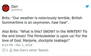 Internet Can't Stop Laughing At Brits Who Are In Absolute Chaos Because Of A Little Snow