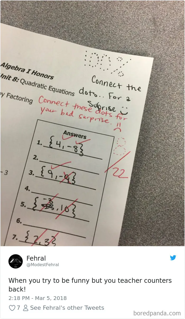 When Your Teacher Counters Back