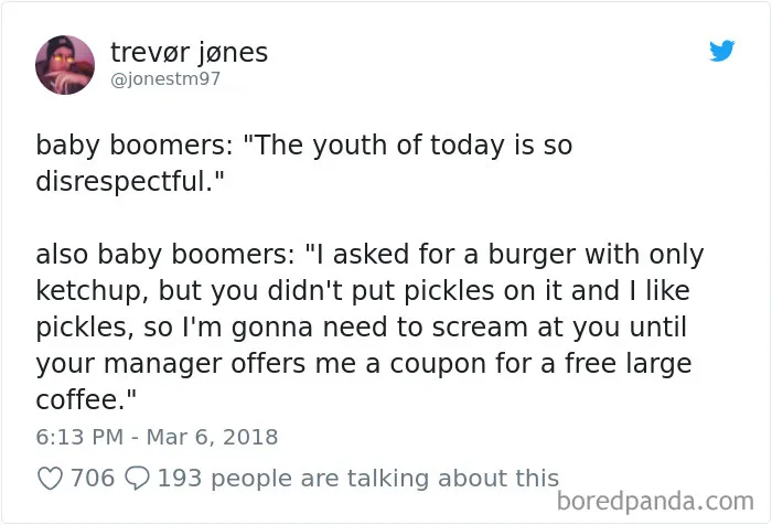 81 Times Millennials Got So Tired Of Baby-Boomers They Just Had To Clapback