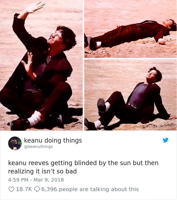 The Internet Can't Stop Laughing At Keanu Reeves Doing Things (26 Pics)