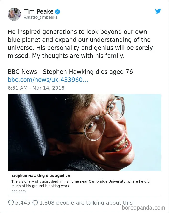 Stephen Hawking Dies At 76, And Here's How The Internet Responds
