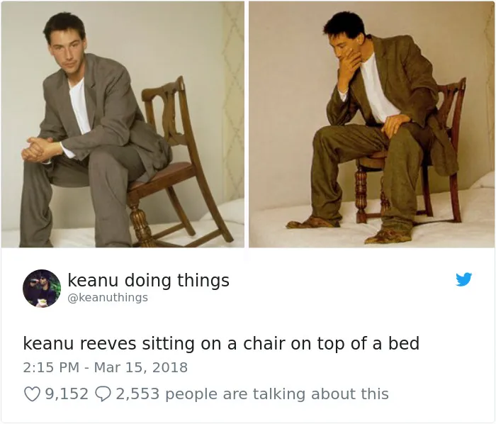 The Internet Can't Stop Laughing At Keanu Reeves Doing Things (26 Pics)