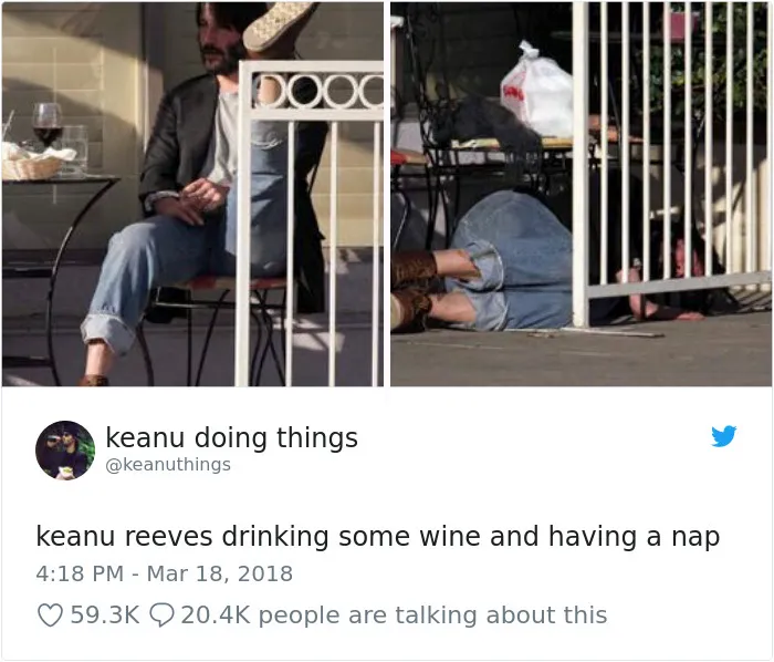 The Internet Can't Stop Laughing At Keanu Reeves Doing Things (26 Pics)