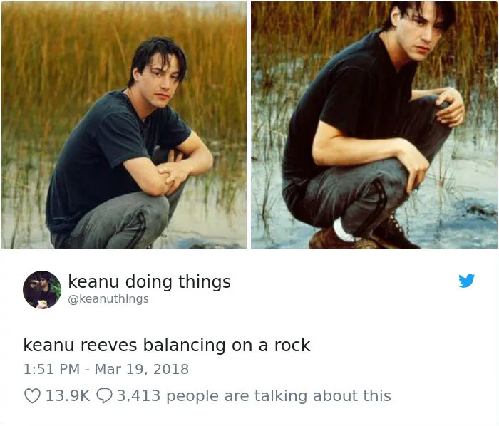 The Internet Can't Stop Laughing At Keanu Reeves Doing Things (26 Pics)