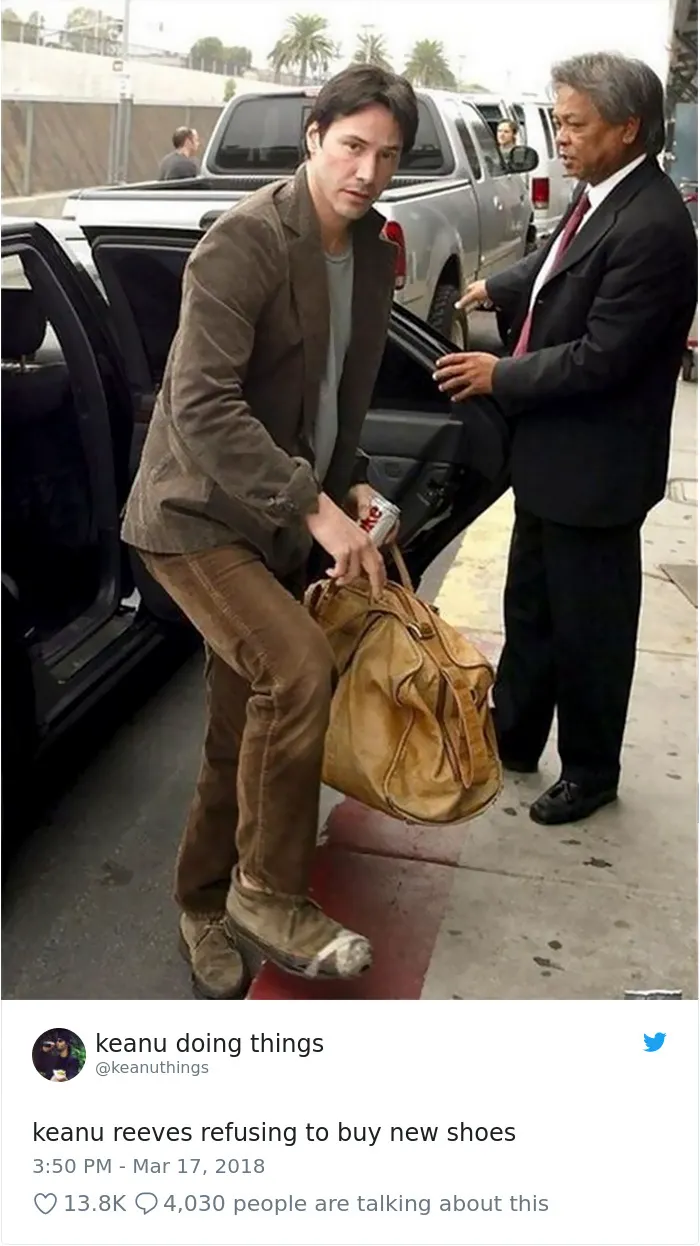 The Internet Can't Stop Laughing At Keanu Reeves Doing Things (26 Pics)