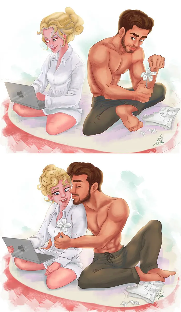 30 Divertidos cómics que resumen perfectamente cómo es una relación larga