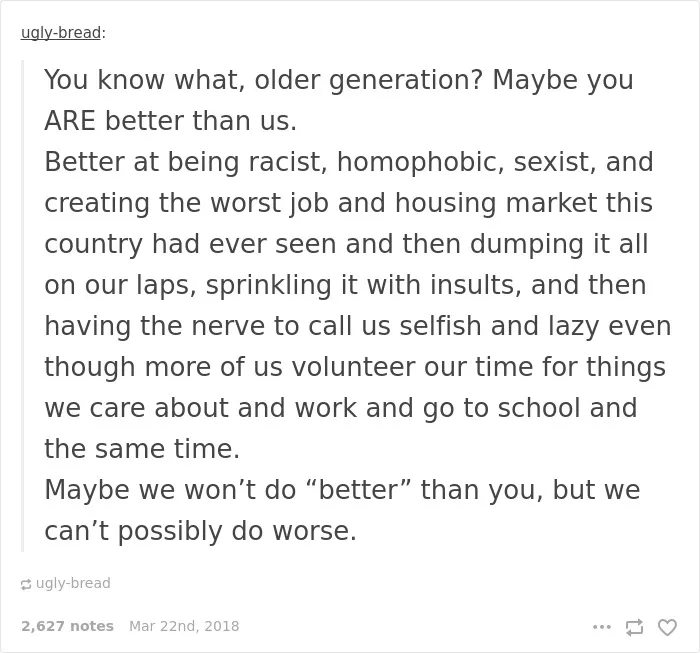 81 Times Millennials Got So Tired Of Baby-Boomers They Just Had To Clapback