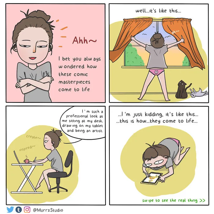 Artist Illustrates Everyday Life With Her Boyfriend And A Cat In 42 Funny Comics