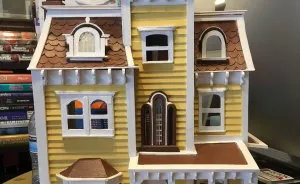 I Made A Dollhouse Out Of Boxes Of Old Tongue Depressors That Were Being Discarded