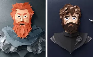 Artist Hand-Cuts Game Of Thrones Characters Out Of Paper And The Details Are Incredible