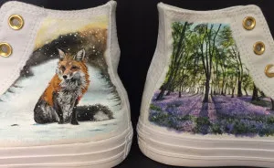 I Painted Beautiful Scenes From The Natural World On A Pair Of Converse