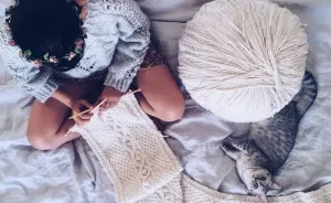 How To Get A Cat To Pose In Front Of The Camera: Start Knitting