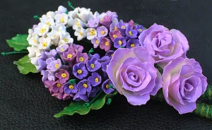 I Use Polymer Clay To Create Floral Jewellery