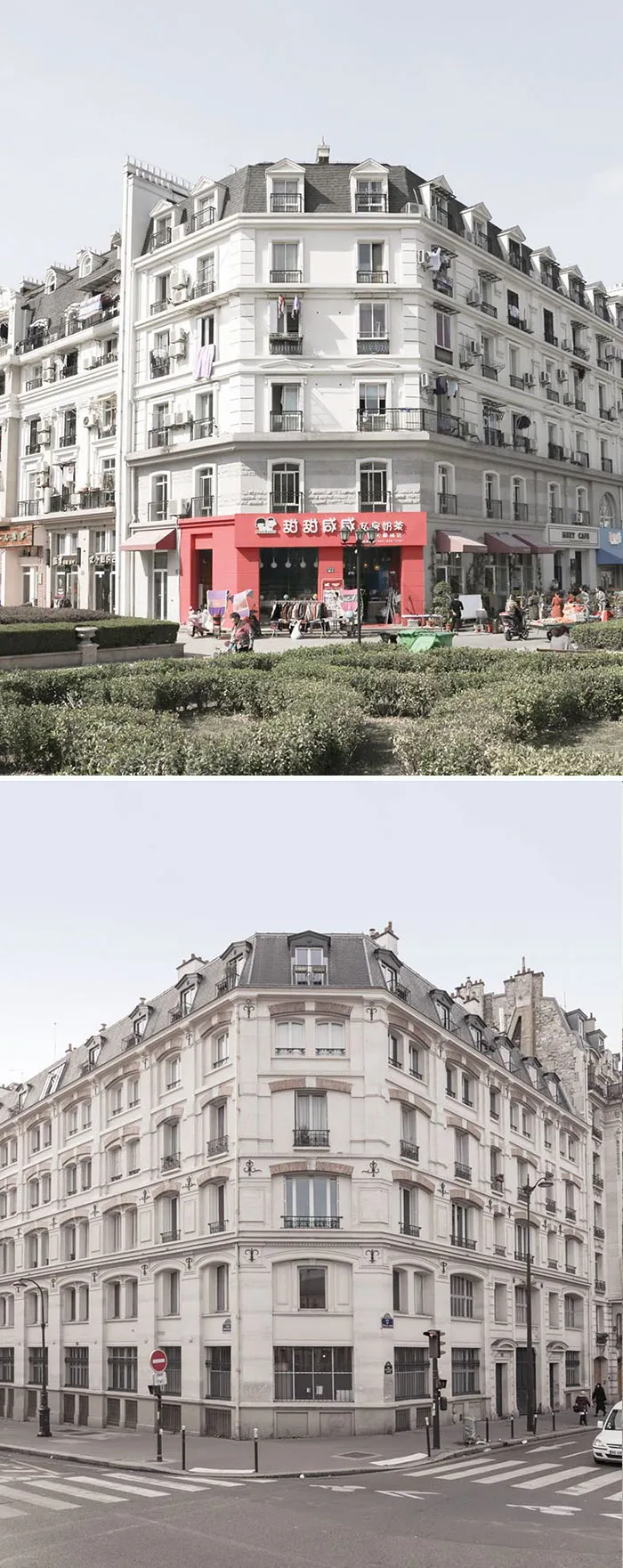 Arriba: China / Abajo: París