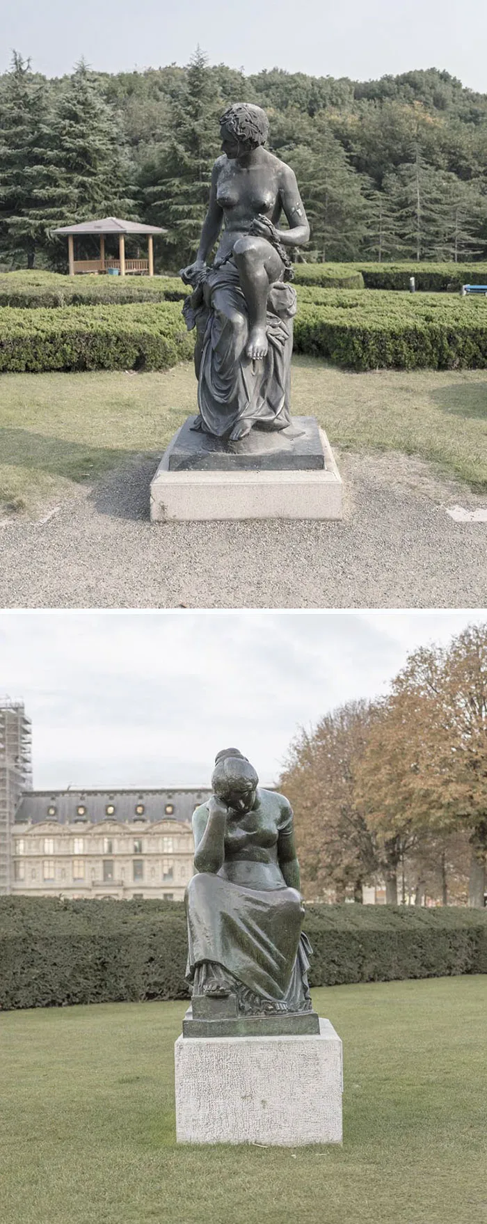 Arriba: China / Abajo: París