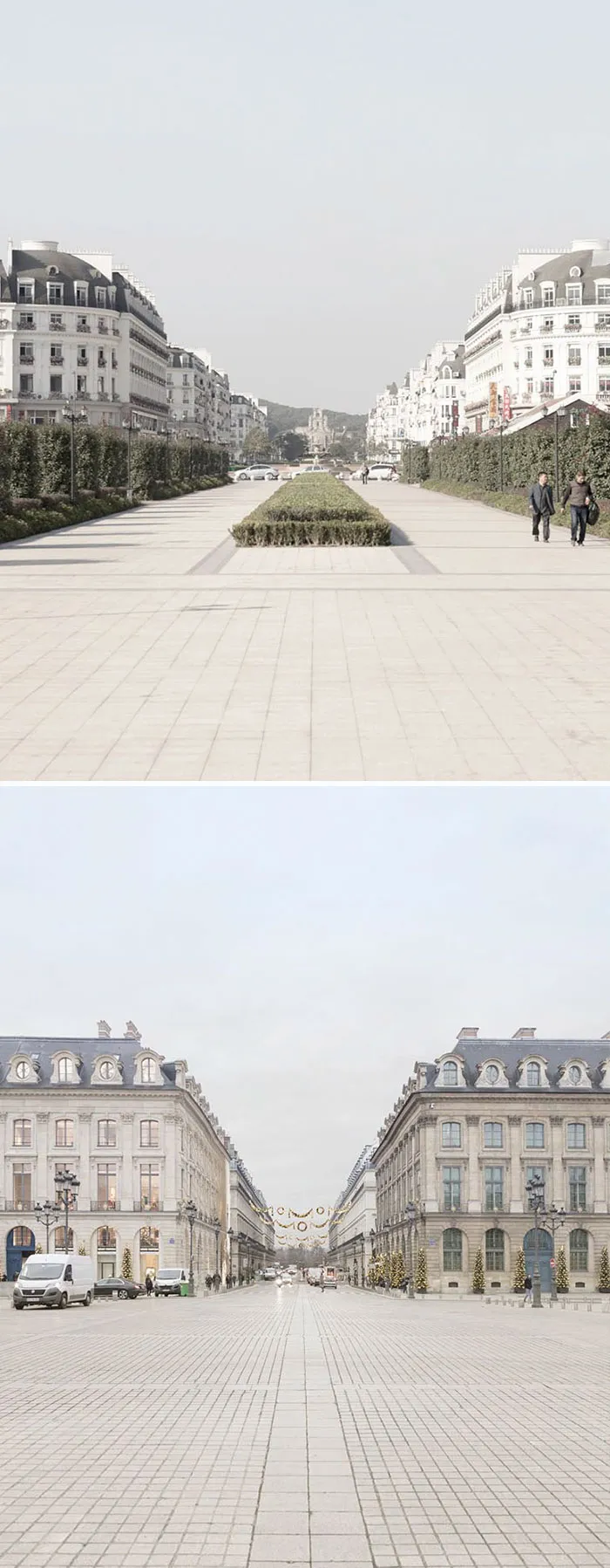 Arriba: China / Abajo: París